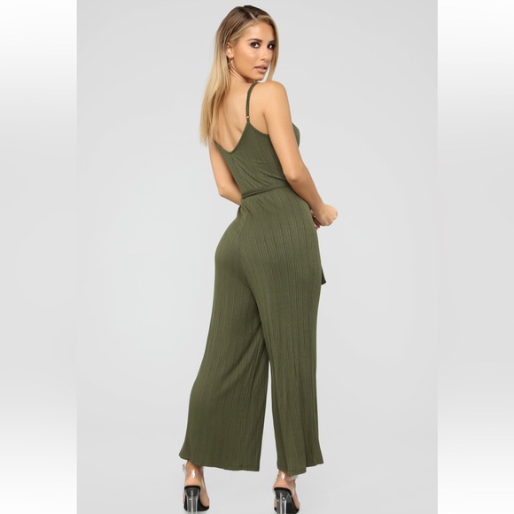 Fashion Nova Amsterdam Ribbed Jumpsuit - Olive - Picture 5 of 5